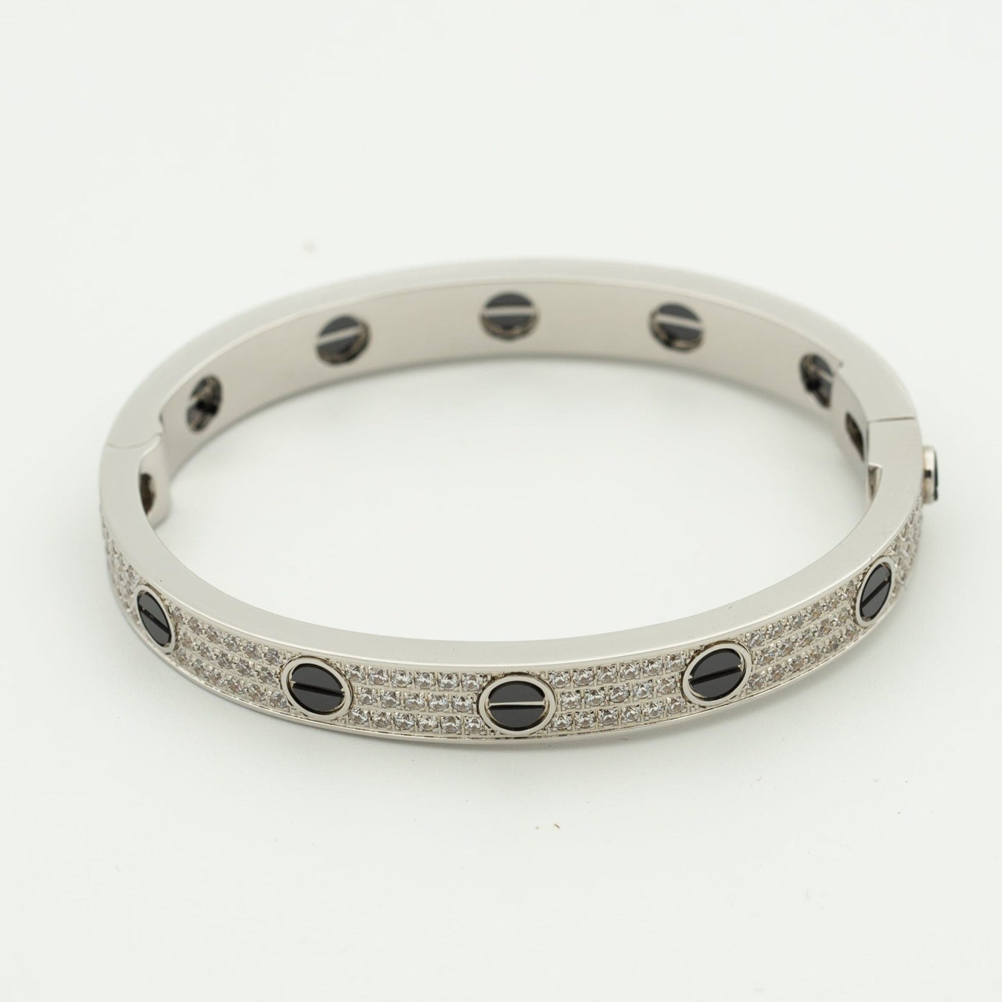 [Okajuri Jewelry]LOVE BRACELET 6.1MM DIAMOND-PAVED CERAMIC