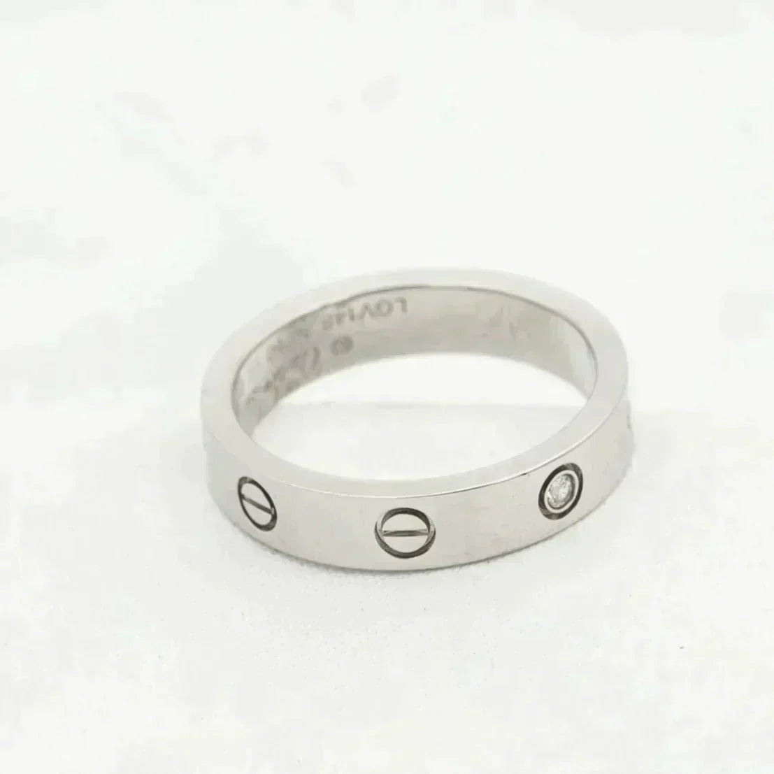 [Okajuri Jewelry]LOVE RING 4MM 1 DIAMOND SILVER