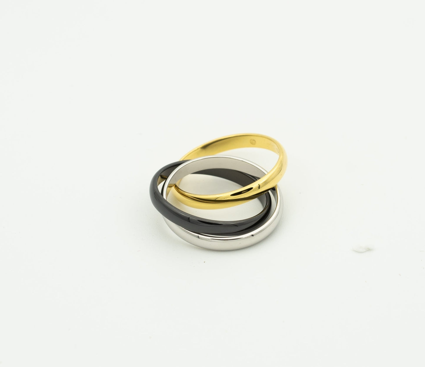 [Okajuri Jewelry]TRINITY RING BLACK GOLD SILVER