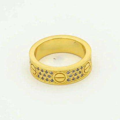 [Okajuri Jewelry]LOVE RING 5.5MM DIAMONDS PAVED