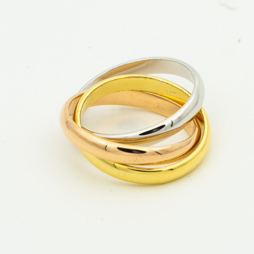 [Okajuri Jewelry]TRINITY RING GOLD PINK GOLD SILVER