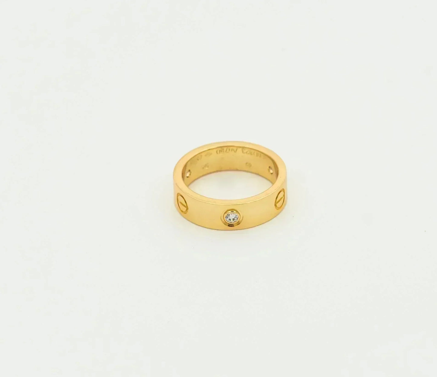 [Okajuri Jewelry]LOVE RING 5.5MM 3 DIAMONDS GOLD