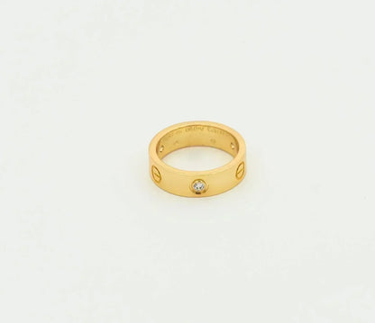 [Okajuri Jewelry]LOVE RING 5.5MM 3 DIAMONDS GOLD