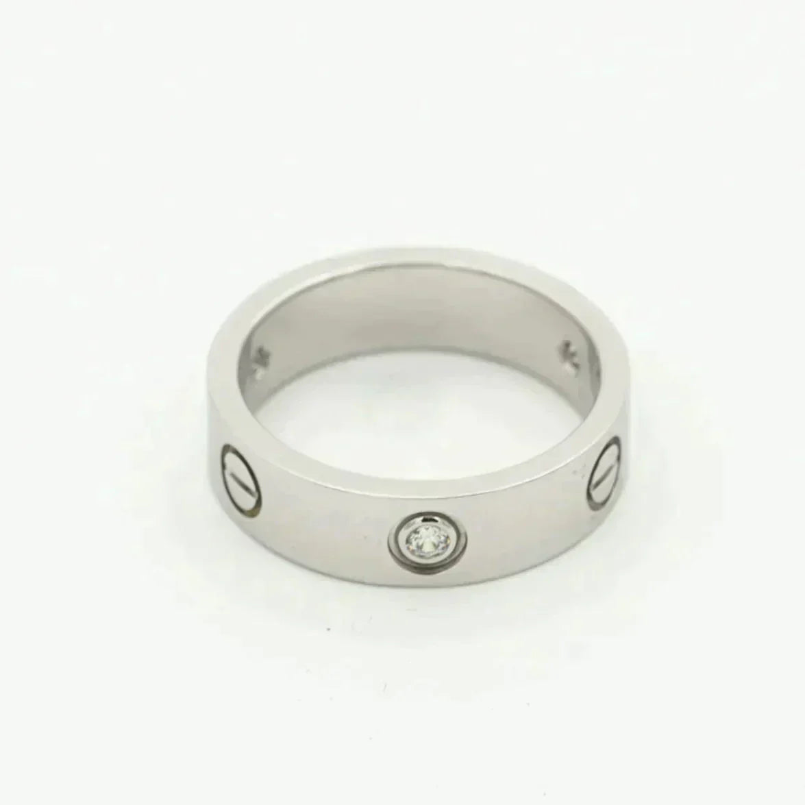 [Okajuri Jewelry]LOVE RING 5.5MM 3 DIAMONDS SILVER