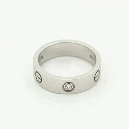 [Okajuri Jewelry]LOVE RING 5.5MM 3 DIAMONDS SILVER