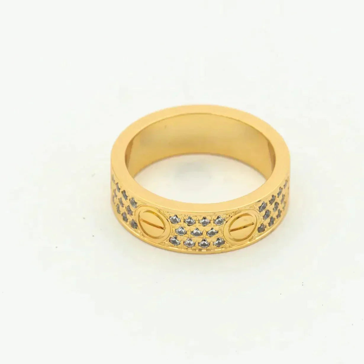 [Okajuri Jewelry]LOVE RING 5.5MM DIAMONDS PAVED
