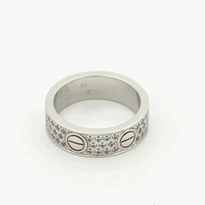 [Okajuri Jewelry]LOVE RING 5.5MM DIAMONDS PAVED