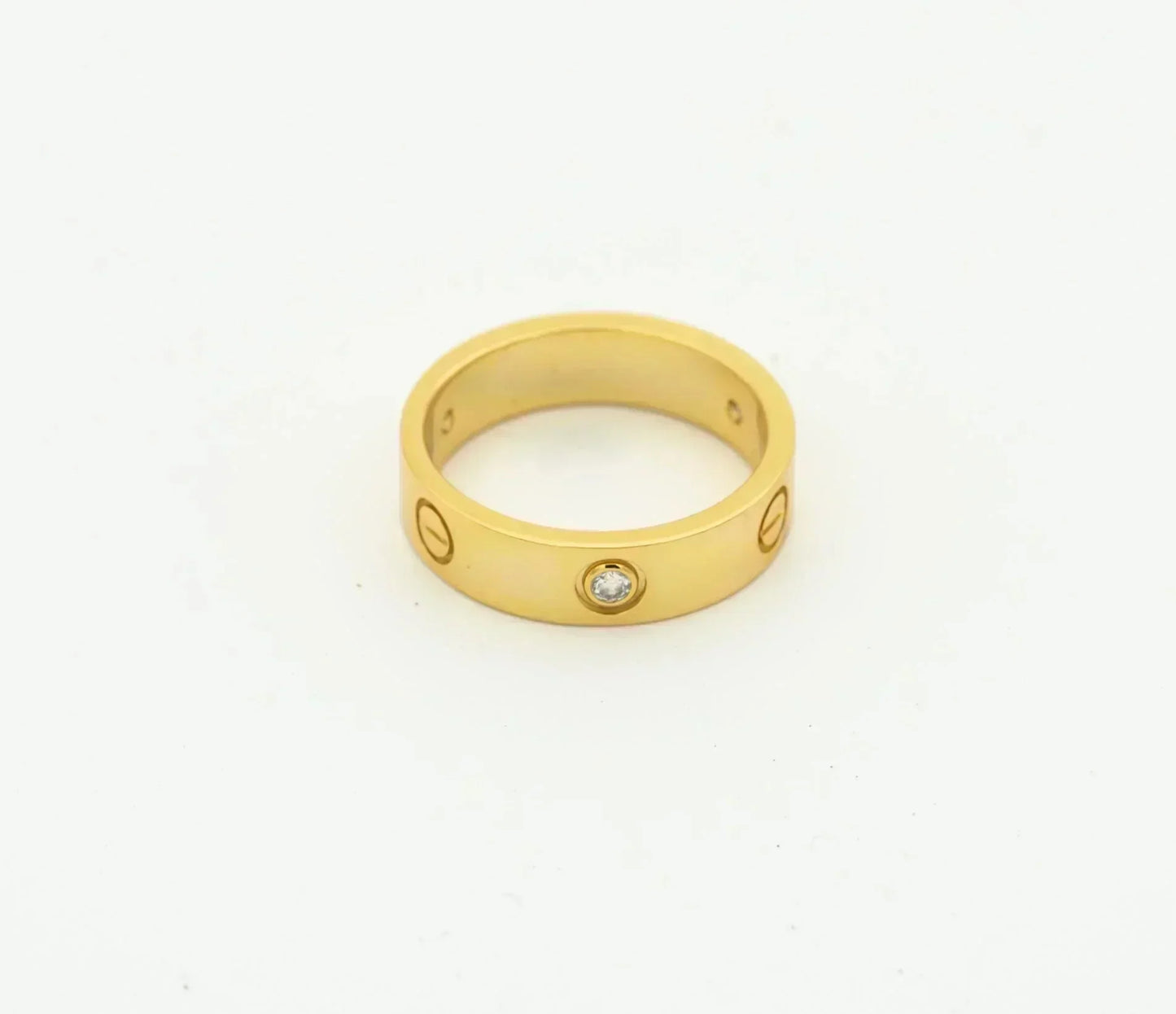 [Okajuri Jewelry]LOVE RING 4MM 1 DIAMOND GOLD
