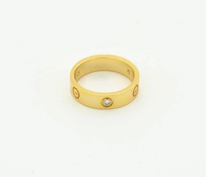 [Okajuri Jewelry]LOVE RING 4MM 1 DIAMOND GOLD