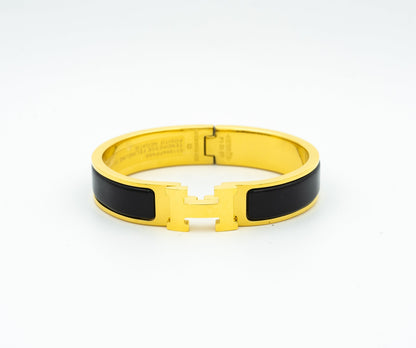 [Okajuri Jewelry]H BLACK BRACELET