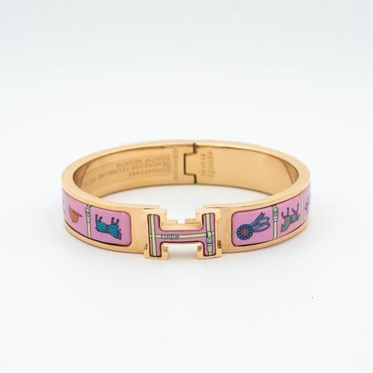 [Okajuri Jewelry]H PINK GOLD BRACELET PINK CERAMIC