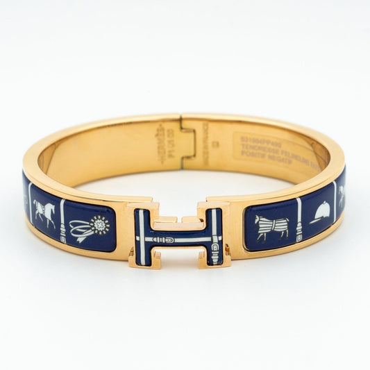 [Okajuri Jewelry]H BRACELET BLUE CERAMIC
