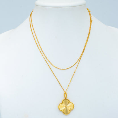 [Okajuri Jewelry]CLOVER 25MM PEDANT NECKLACE GOLD