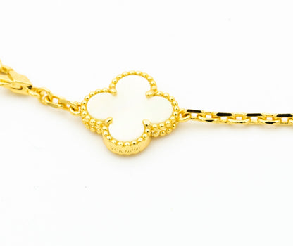 [Okajuri Jewelry]CLOVER BRACELET 5 MOTIFS ONYX MOP