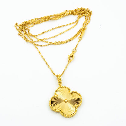 [Okajuri Jewelry]CLOVER 25MM PEDANT NECKLACE GOLD
