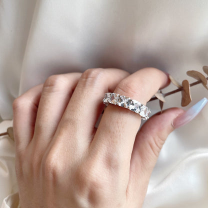 [Okajuri Jewelry]Elegant Princess Cut Tennis Ring