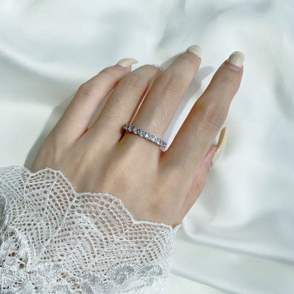 [Okajuri Jewelry]Sparkling Round Cut Tennis Ring