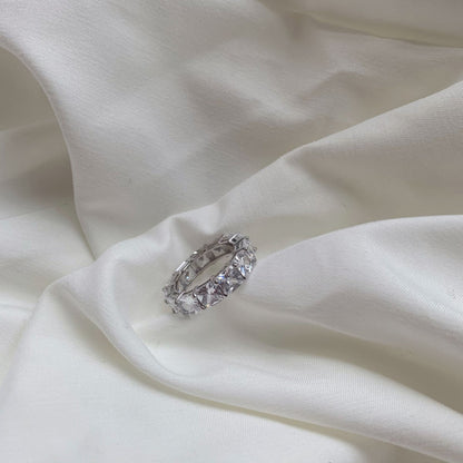 [Okajuri Jewelry]Elegant Princess Cut Tennis Ring