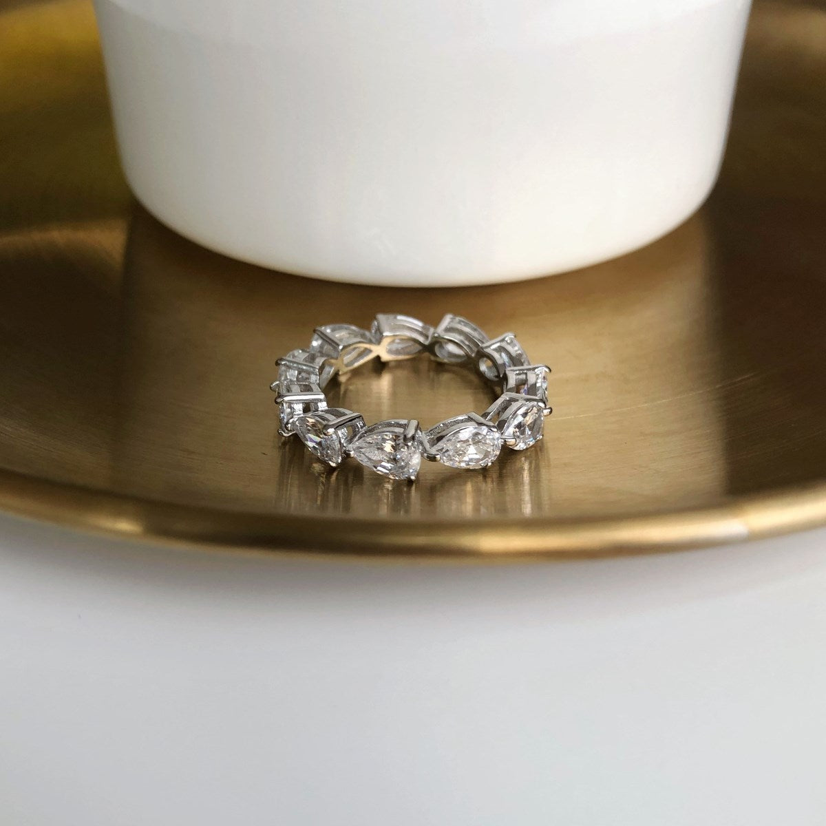 [Okajuri Jewelry]Exquisite Pear Cut Tennis Ring