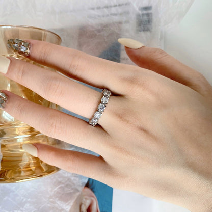 [Okajuri Jewelry]Eternity Round Cut Tennis Ring