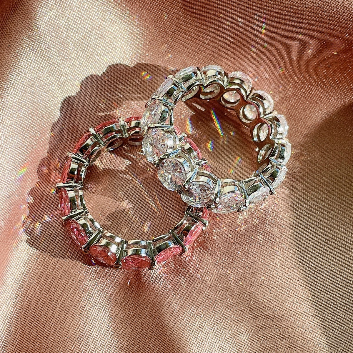 [Okajuri Jewelry]Dainty Elongated Cushion Cut Tennis Ring