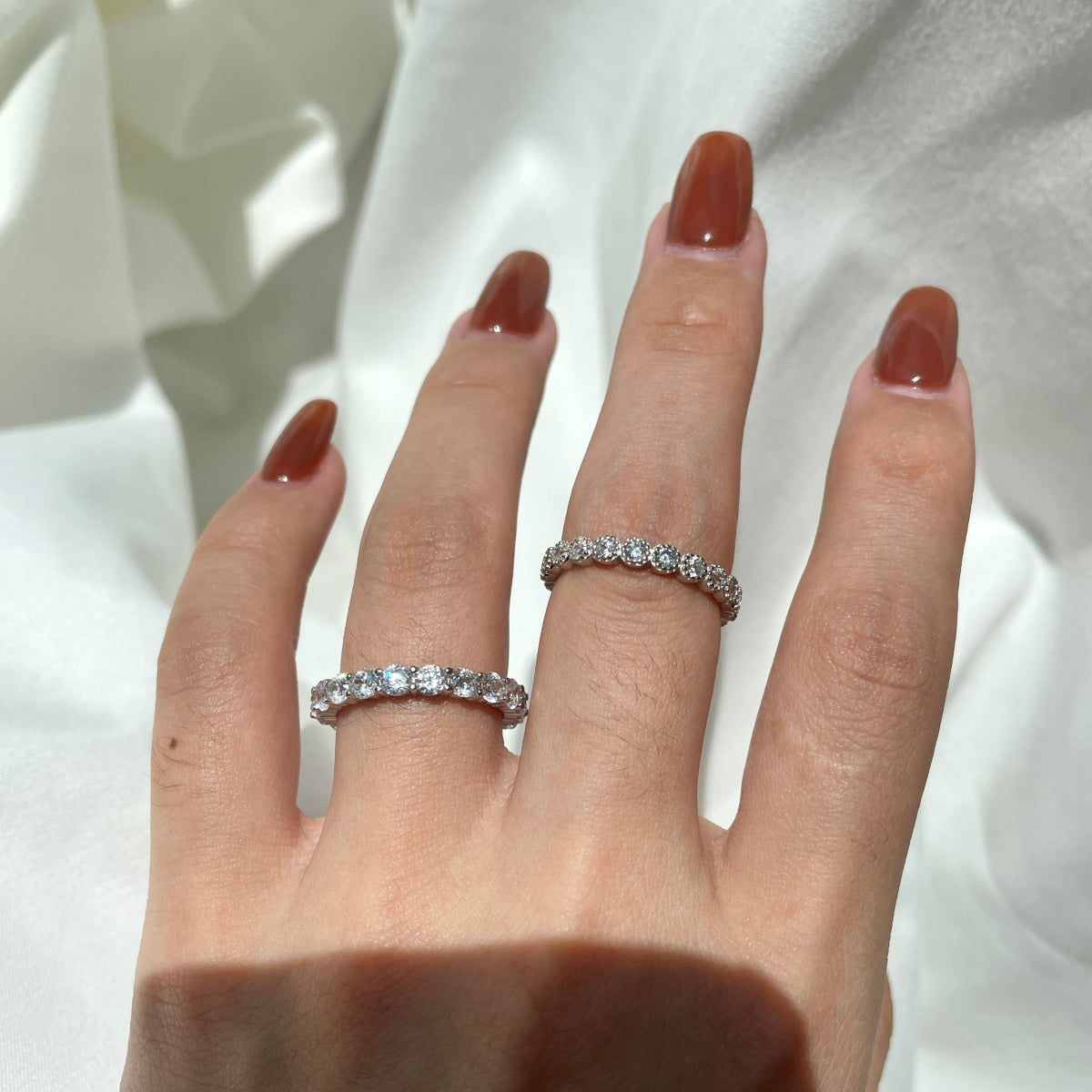 [Okajuri Jewelry]Sparkling Round Cut Tennis Ring