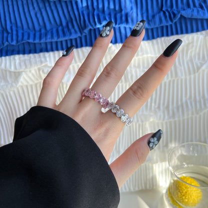 [Okajuri Jewelry]Dainty Elongated Cushion Cut Tennis Ring