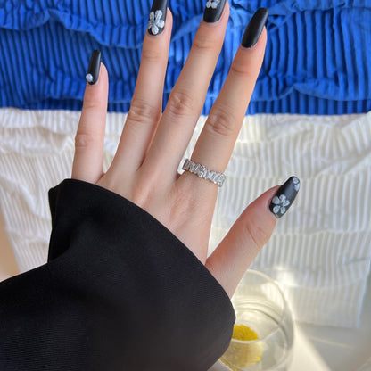 [Okajuri Jewelry]Delicate Multi Shape Tennis Ring