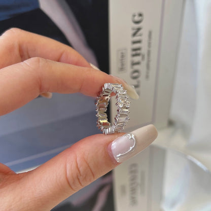 [Okajuri Jewelry]Delicate Multi Shape Tennis Ring