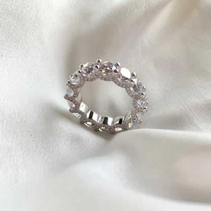 [Okajuri Jewelry]Gorgeous Round Cut Tennis Ring