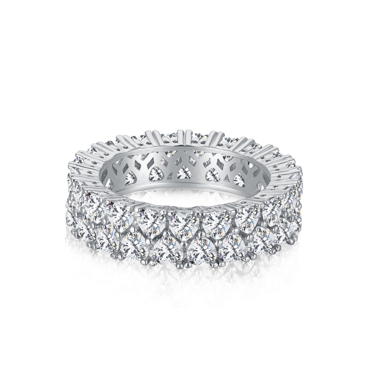 [Okajuri Jewelry]Sparkling Full Heart Ring