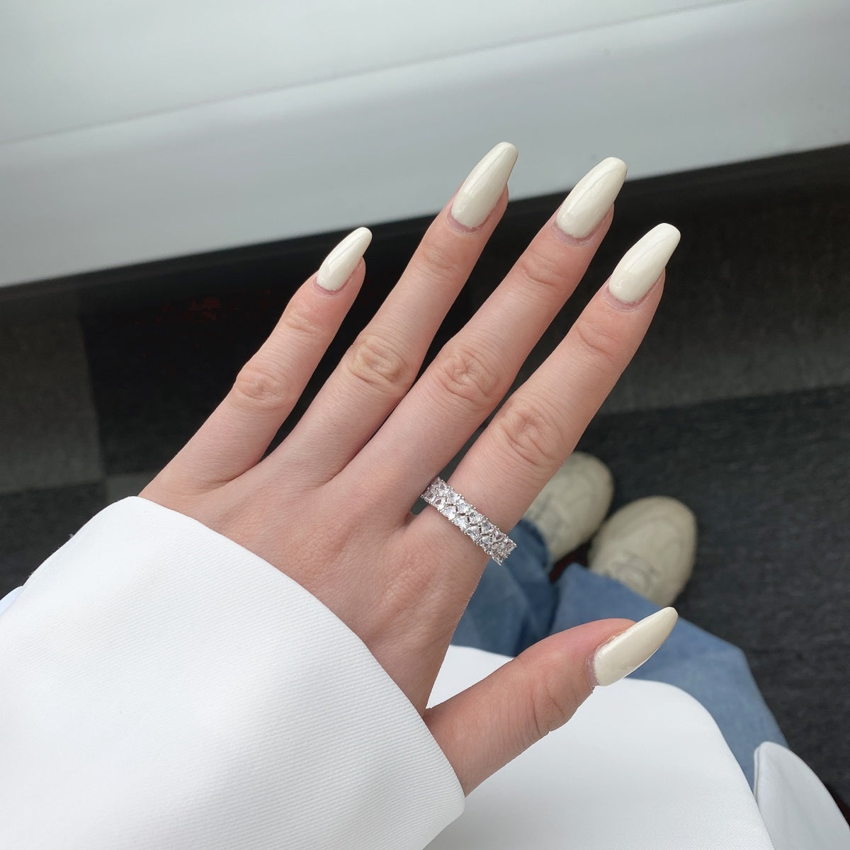 [Okajuri Jewelry]Sparkling Full Heart Ring