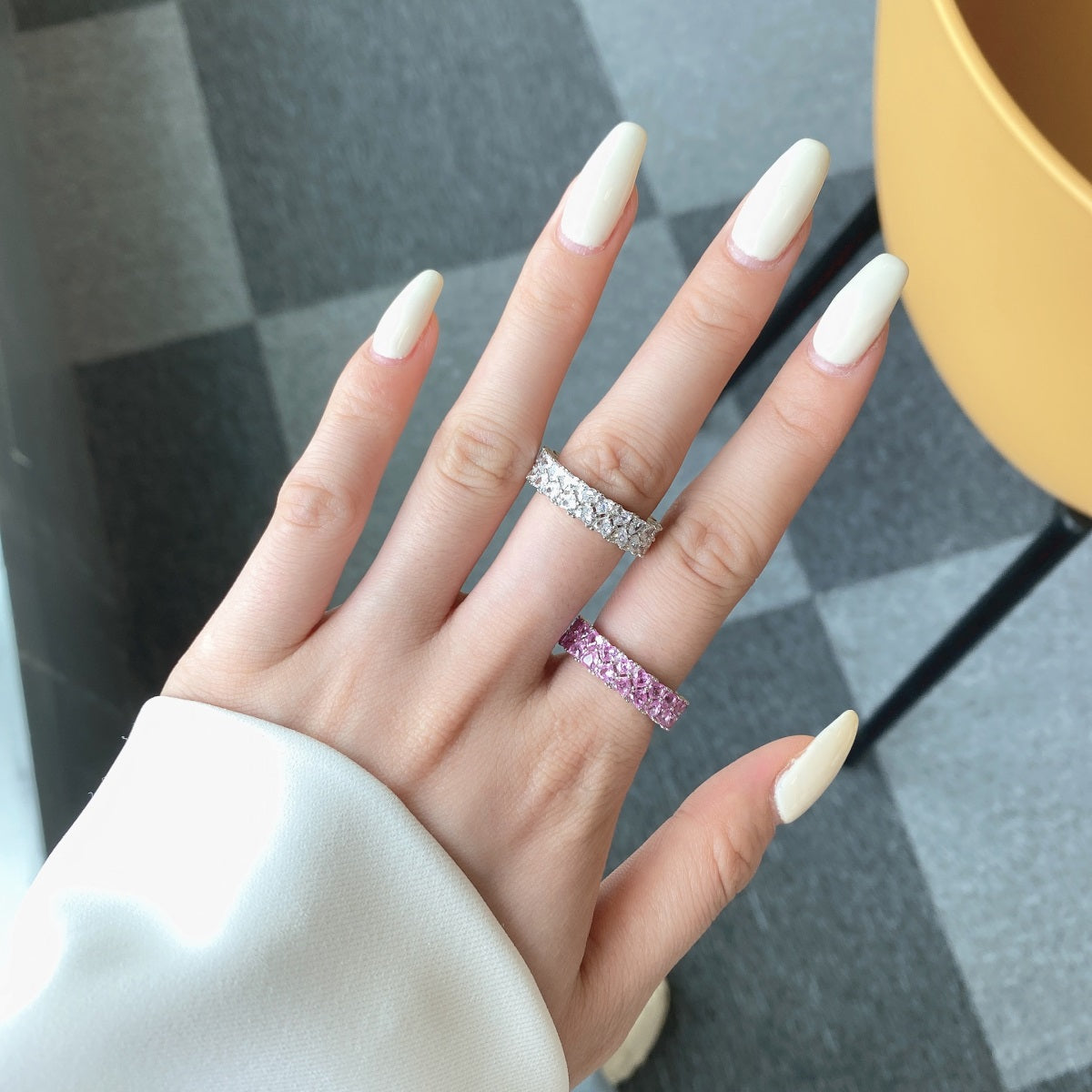 [Okajuri Jewelry]Sparkling Full Heart Ring