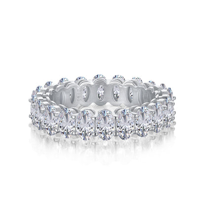 [Okajuri Jewelry]Ornate Oval Cut Tennis Ring