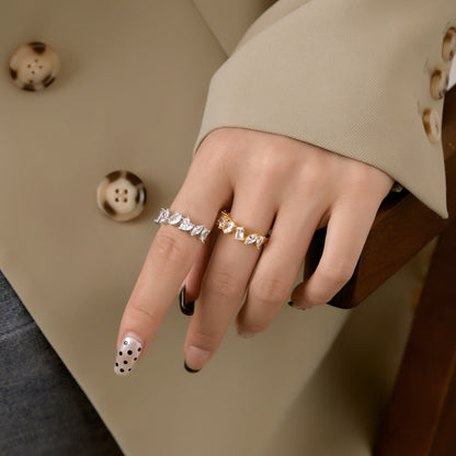[Okajuri Jewelry]Delicate Multi Cut Ring