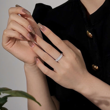 [Okajuri Jewelry]Dainty Round Cut Tennis Ring