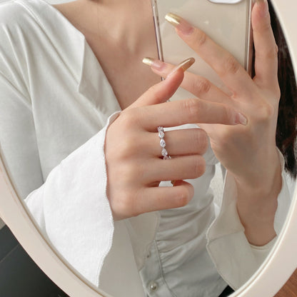[Okajuri Jewelry]Exquisite Pear Cut Tennis Ring