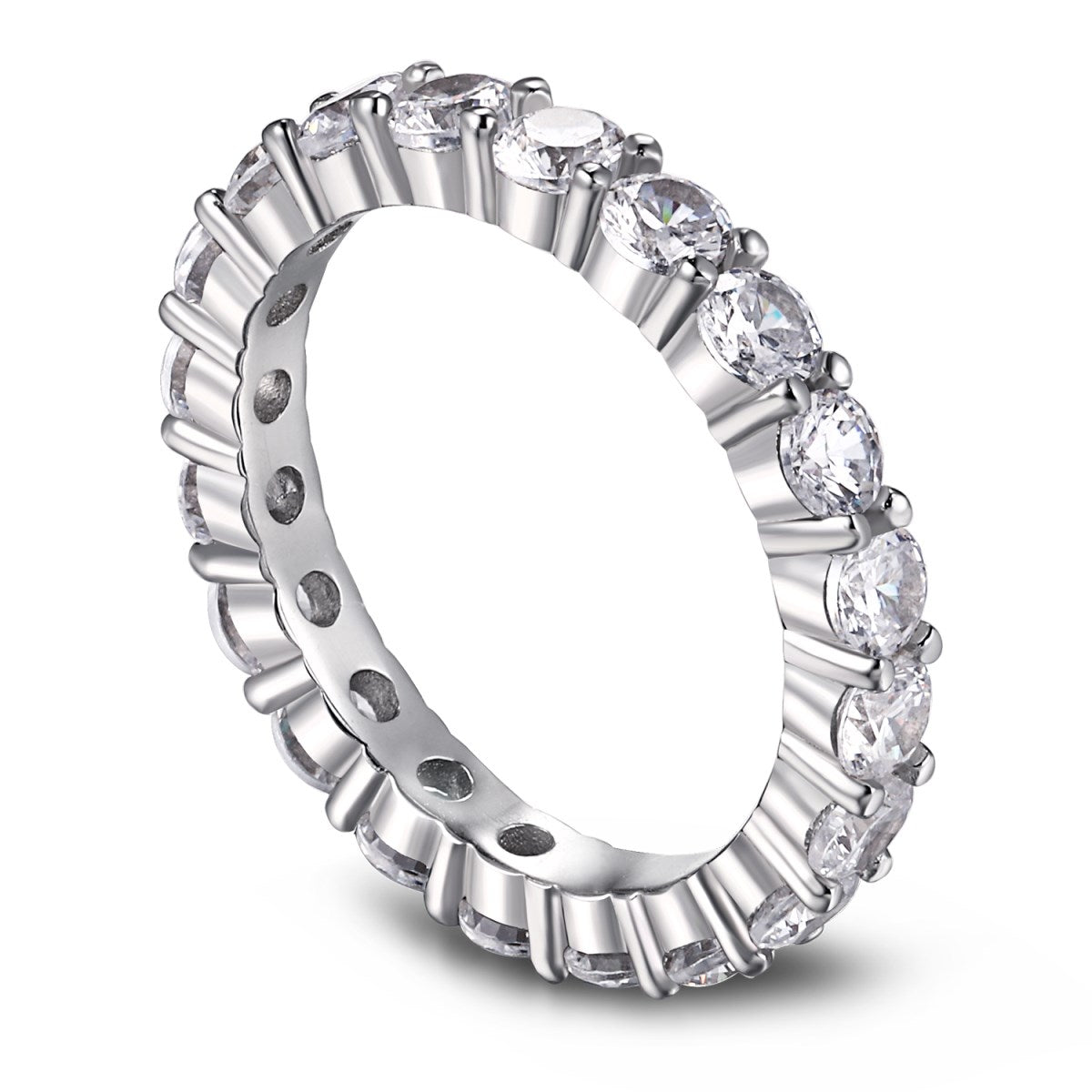 [Okajuri Jewelry]Sparkling Round Cut Tennis Ring