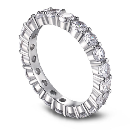 [Okajuri Jewelry]Sparkling Round Cut Tennis Ring