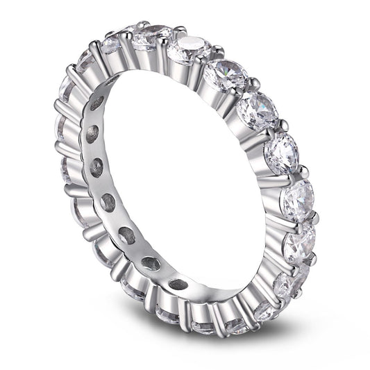 [Okajuri Jewelry]Sparkling Round Cut Tennis Ring