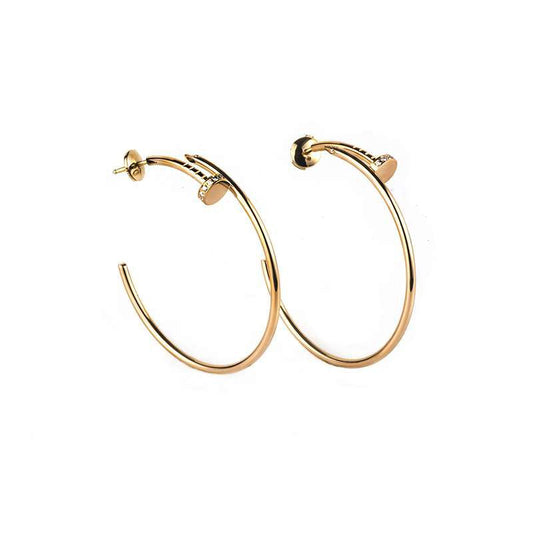 [Okajuri Jewelry]JUSTE EARRINGS GOLD DIAMONDS 1.8MM