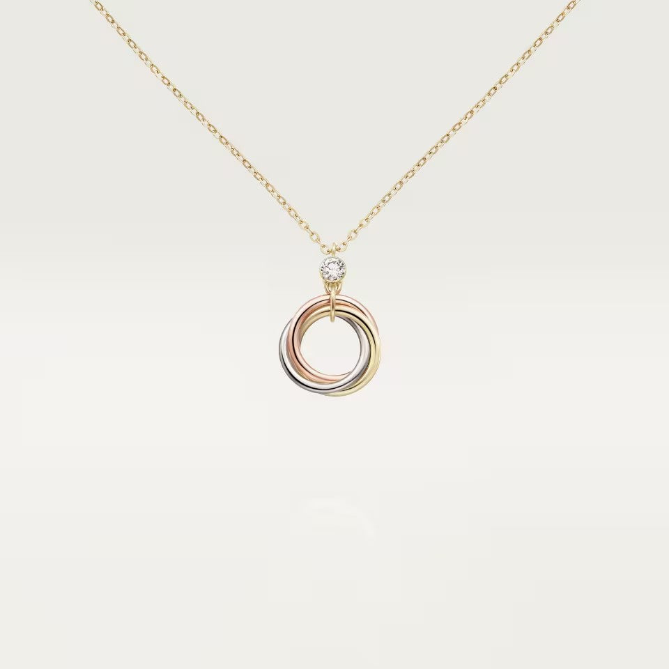 [Okajuri Jewelry] TRINITY  NECKLACE 1 DIAMOND