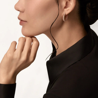 [Okajuri Jewelry] CLASH 6.4MM FULL DIAMOND SMALL EARRINGS