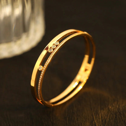 [Okajuri Jewelry]Move Romane Diamond Bangle Bracelet