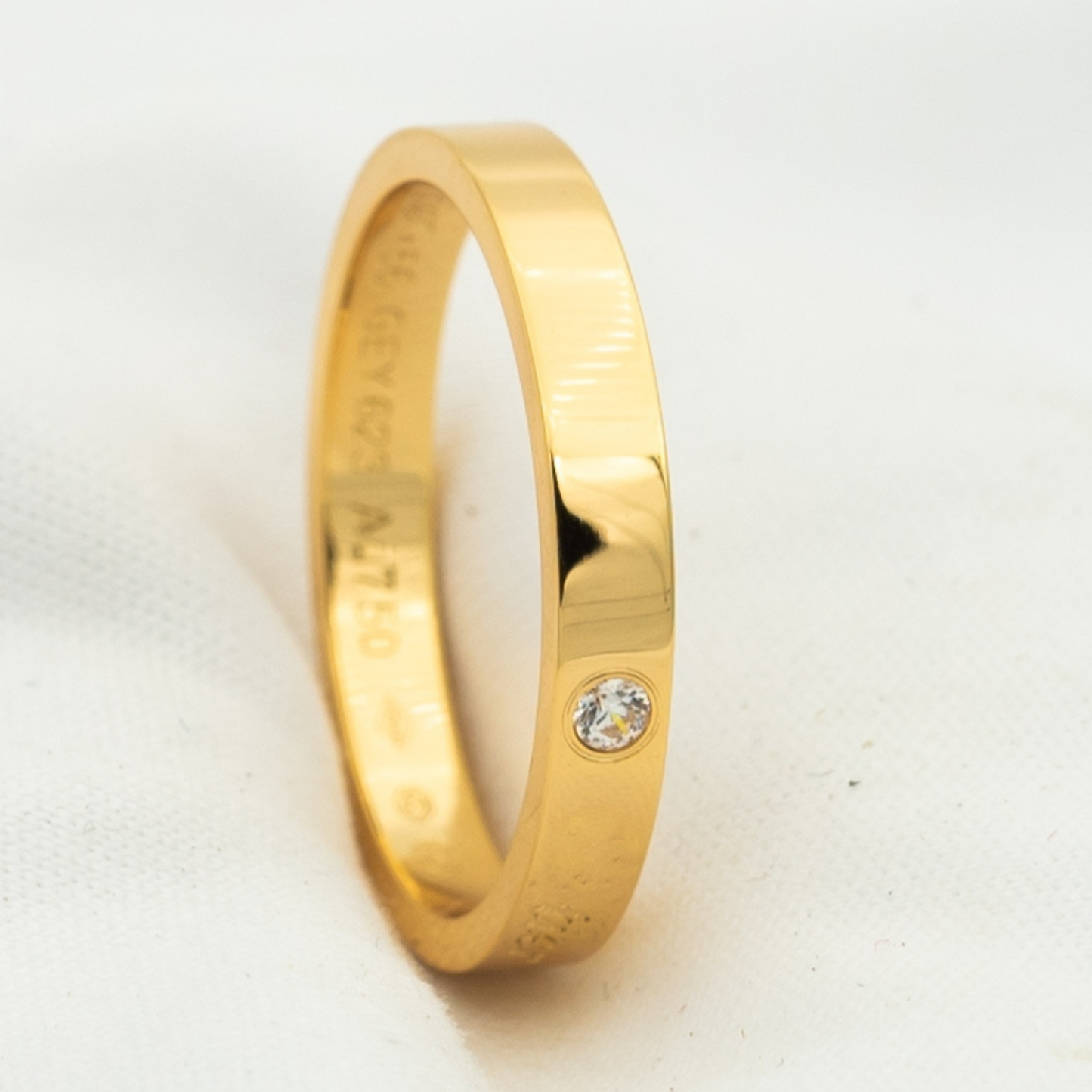 [Okajuri Jewelry]LOVE RING 4MM 1 DIAMOND