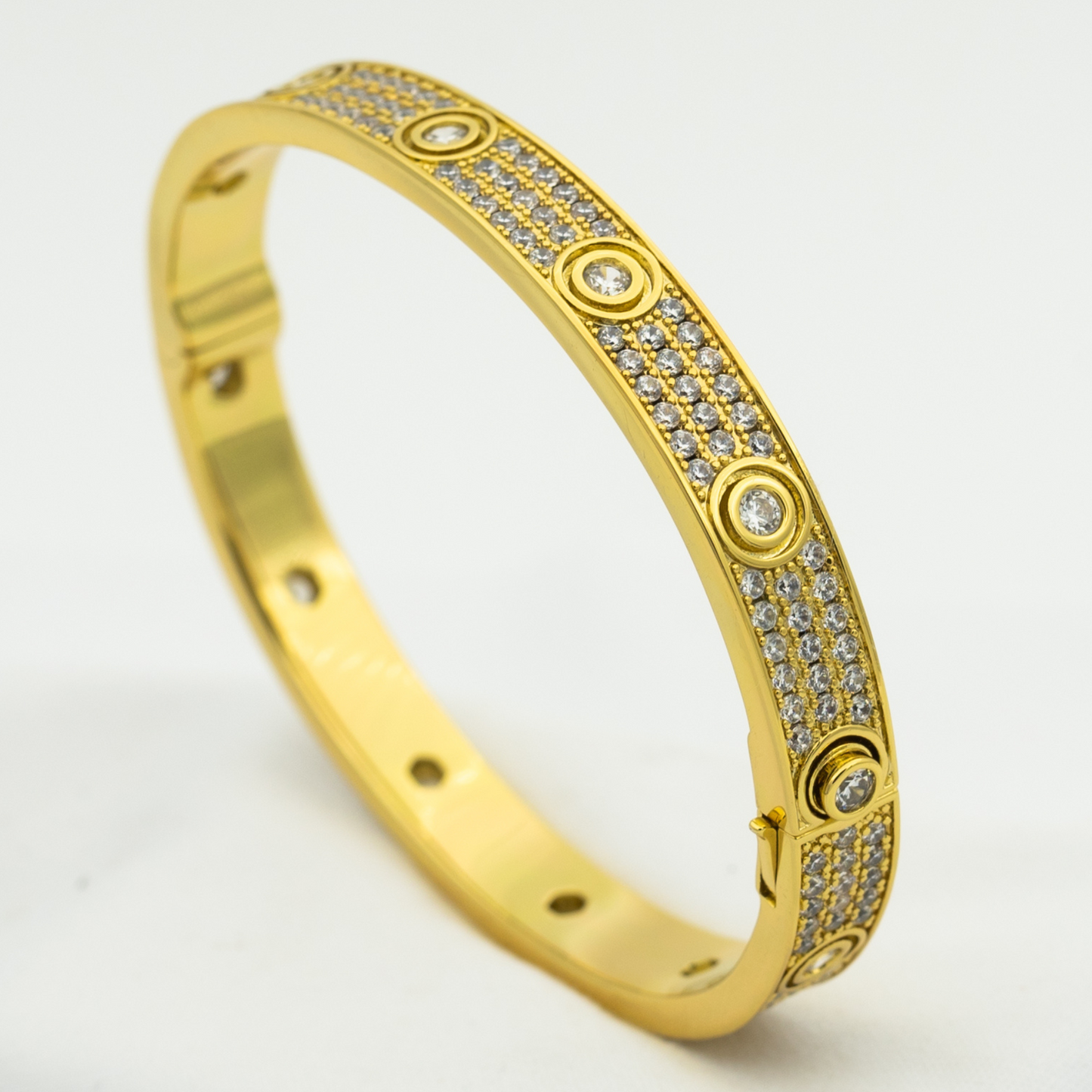 [Okajuri Jewelry]LOVE BRACELET 6.1MM DIAMOND-PAVED 10 BIG DIAMONDS