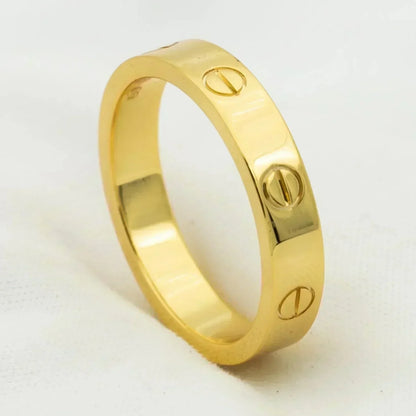 [Okajuri Jewelry]LOVE RING 4MM 1 DIAMOND GOLD