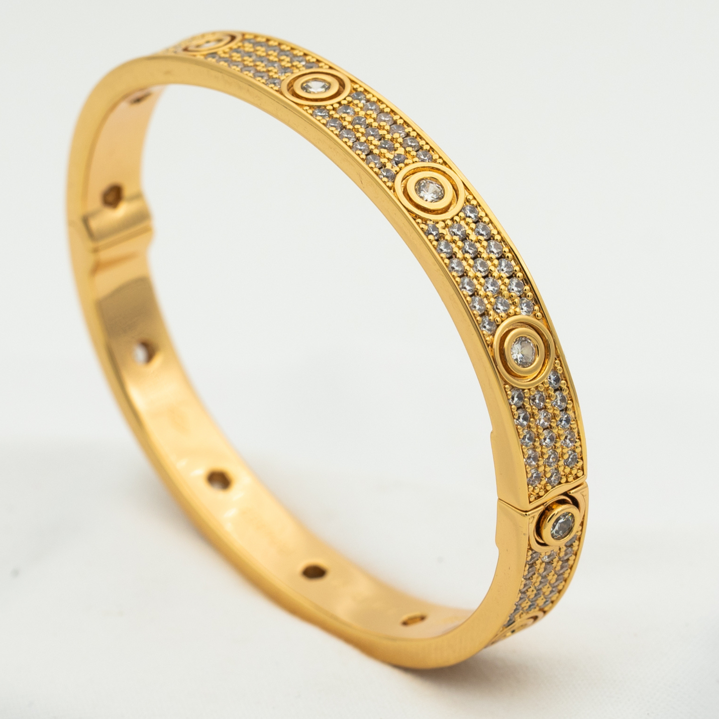 [Okajuri Jewelry]LOVE BRACELET 6.1MM DIAMOND-PAVED 10 BIG DIAMONDS