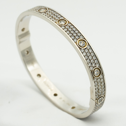 [Okajuri Jewelry]LOVE BRACELET 6.1MM DIAMOND-PAVED 10 BIG DIAMONDS