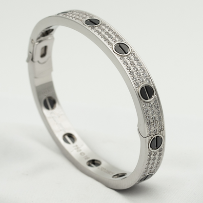 [Okajuri Jewelry]LOVE BRACELET 6.1MM DIAMOND-PAVED CERAMIC